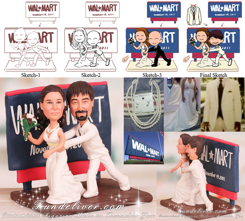 The Walmart Love Story Wedding Cake Toppers